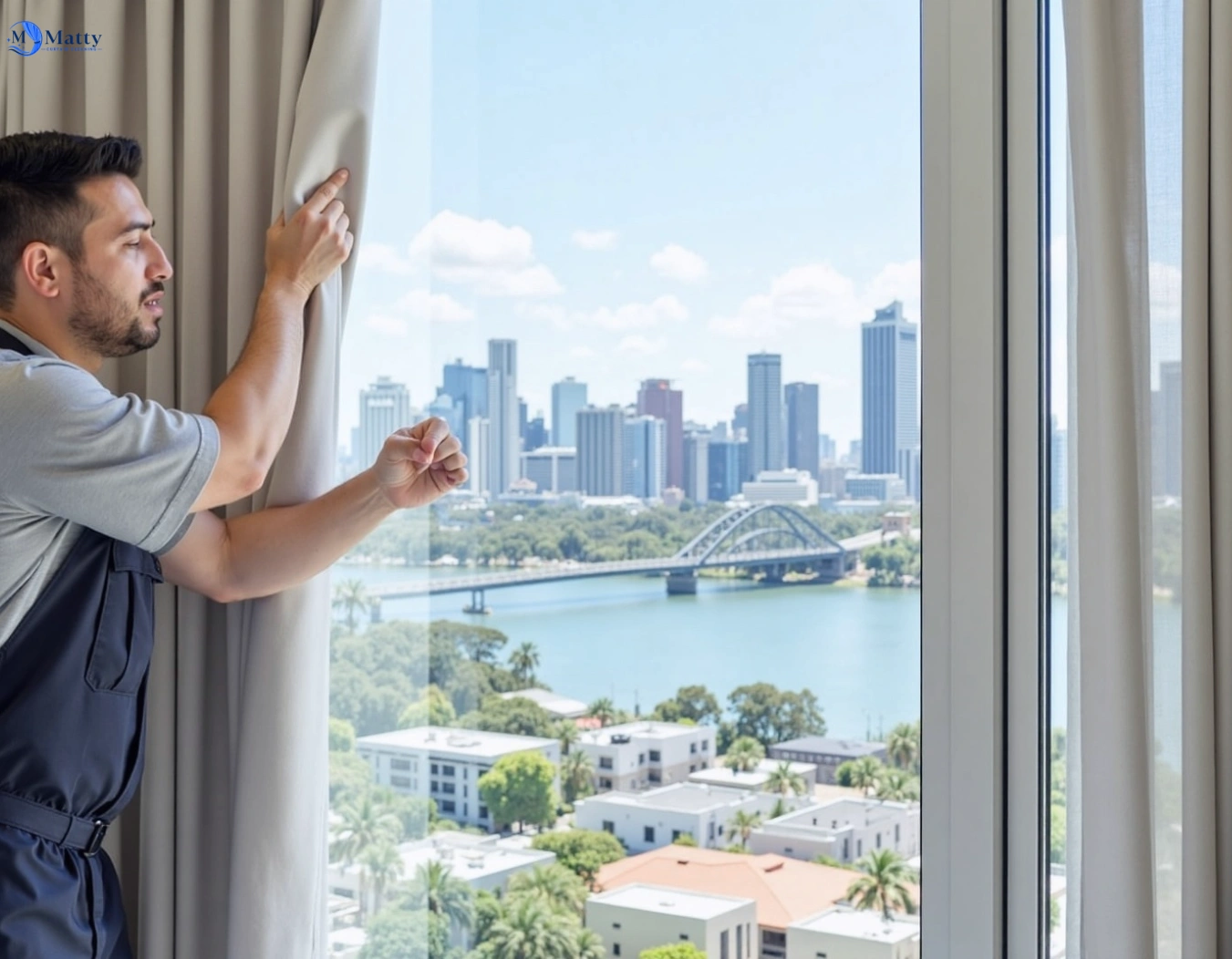 Professional curtain steam cleaning service wavell-heights QLD by Matty Curtain Cleaning