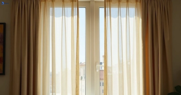 Dusty and dull curtains in wavell-heights before steam cleaning